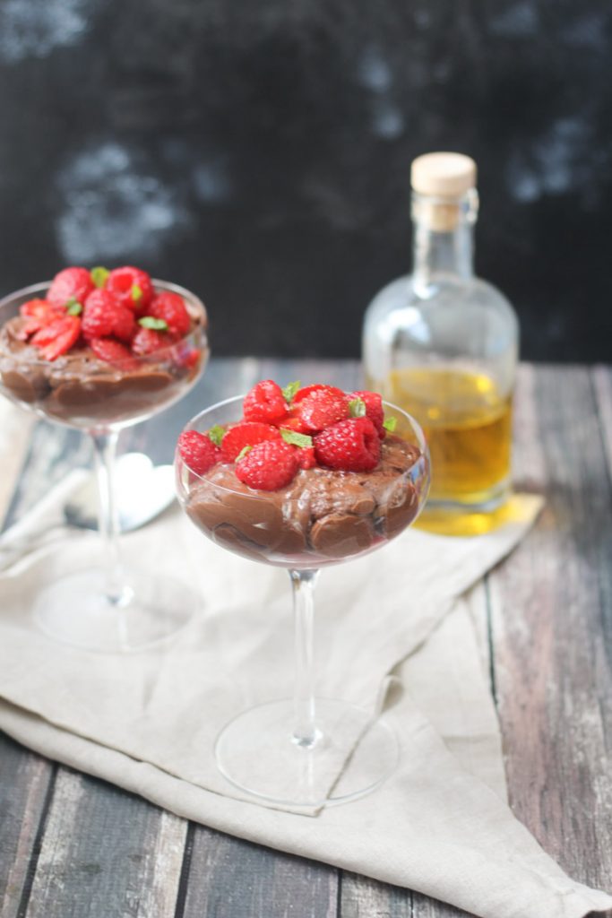 Vegan Olive Oil Chocolate Mousse with Macerated Berries | Gluten Free ...