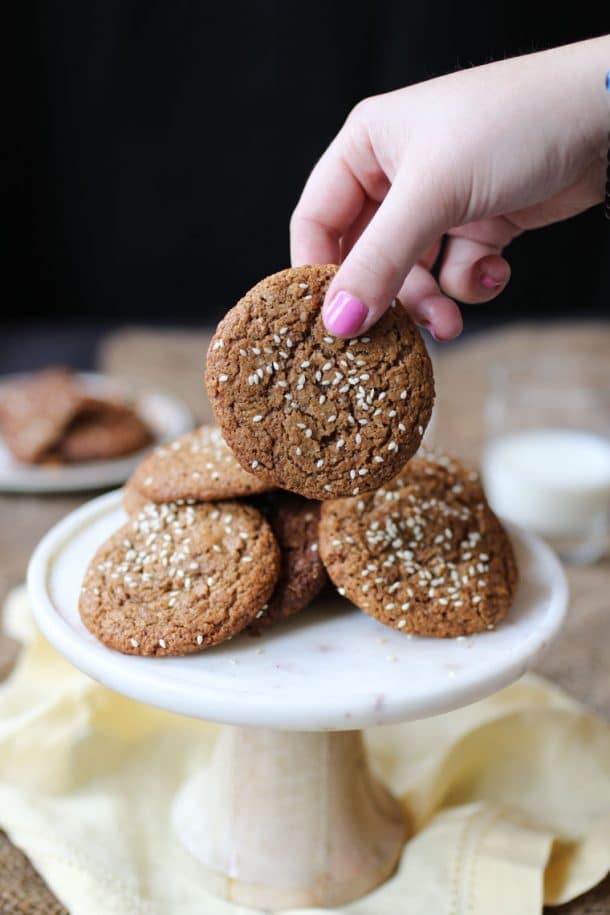 Vegan Tahini Cookies Recipe (Easy & Healthy Snack!) - Abbey's Kitchen